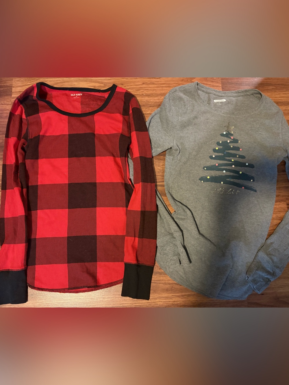 Old Navy Ribbed Longsleeve Christmas Shirts